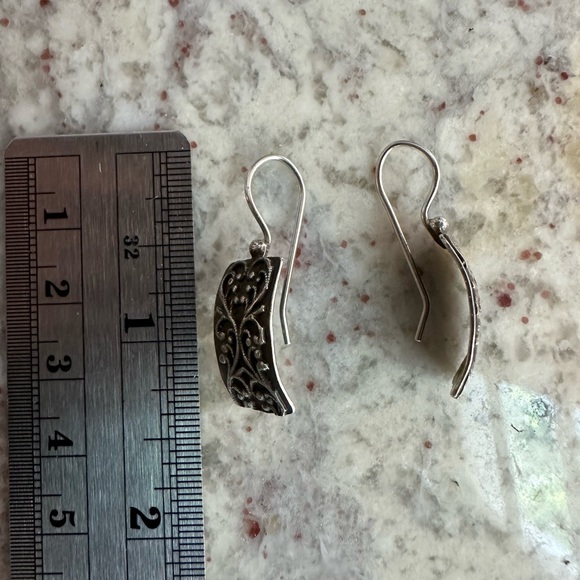 Retired Vintage Silpada 925 Sterling Silver Filigree Scroll Heart Rectangle - Picture 3 of 5